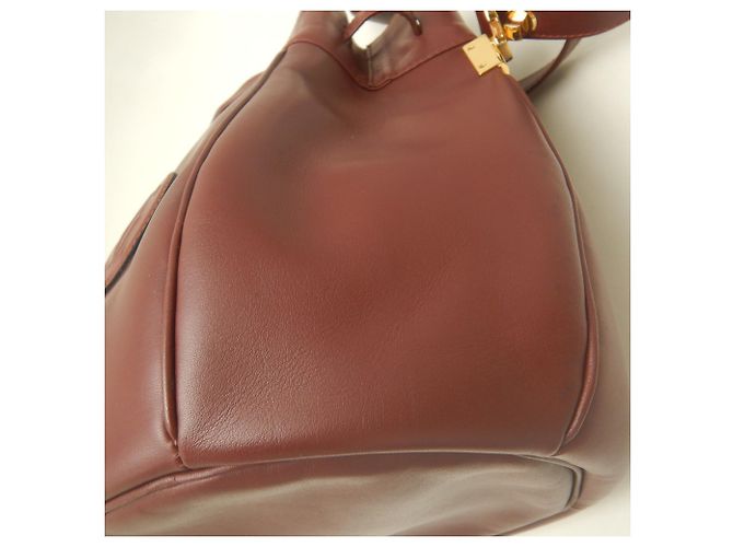 Borsa a tracolla Cartier in vitello Bordeaux Bordò - vista 16