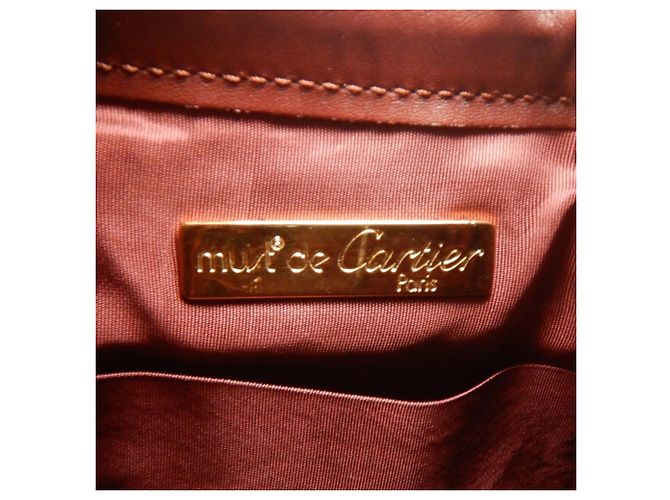 Borsa a tracolla Cartier in vitello Bordeaux Bordò - vista 21