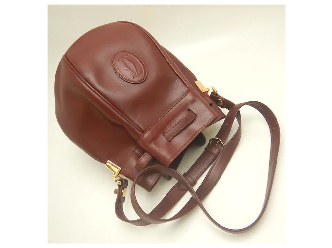 Borsa a tracolla Cartier in vitello Bordeaux Bordò - vista 3
