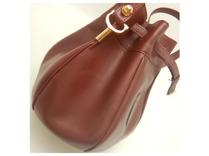 Borsa a tracolla Cartier in vitello Bordeaux Bordò - vista 5