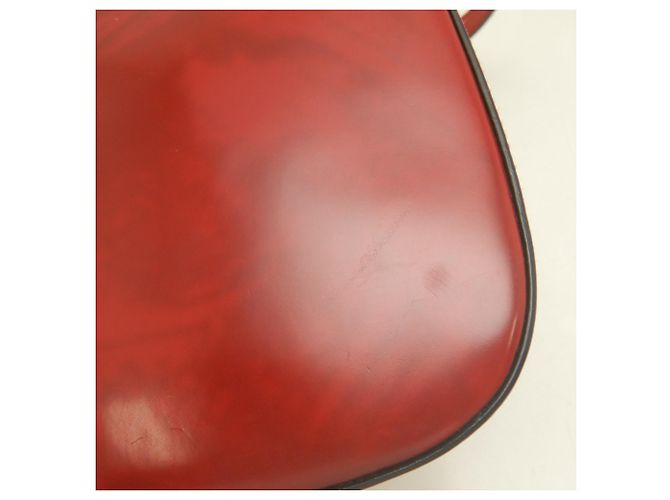 Borsa a tracolla Prada in pelle rossa Rosso - vista 12