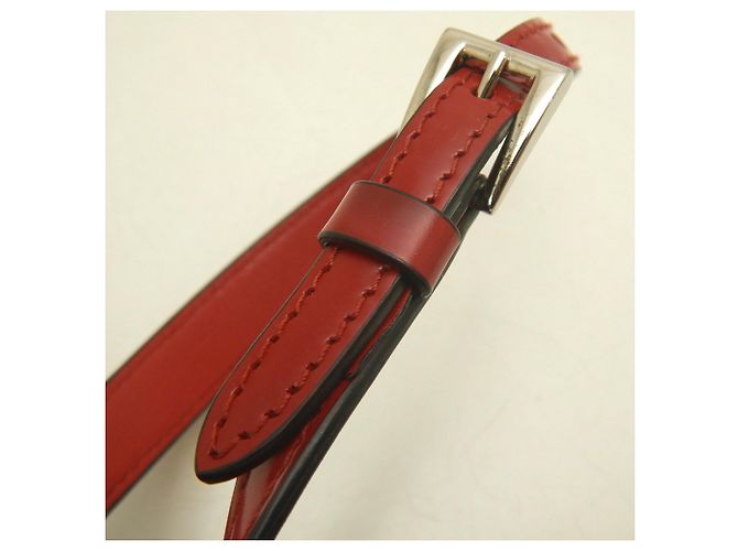 Borsa a tracolla Prada in pelle rossa Rosso - vista 14