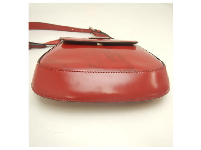 Borsa a tracolla Prada in pelle rossa Rosso - vista 5