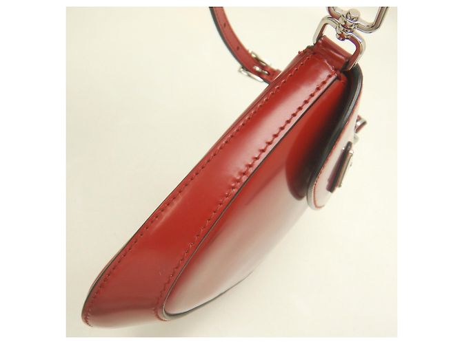 Borsa a tracolla Prada in pelle rossa Rosso - vista 6