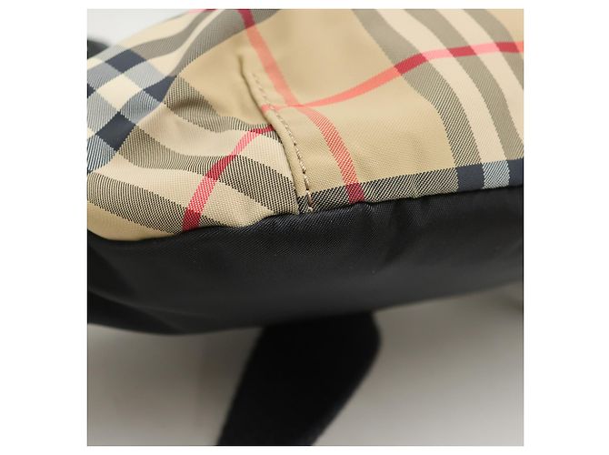 Borsa a tracolla Burberry in nylon e pelle Marrone Beige - vista 8