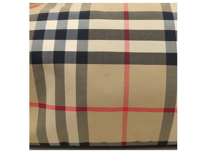 Borsa a tracolla Burberry in nylon e pelle Marrone Beige - vista 9