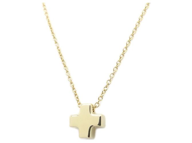 Autre Marque Collier Tiffany Roman Cross en or jaune 18K - vue 2