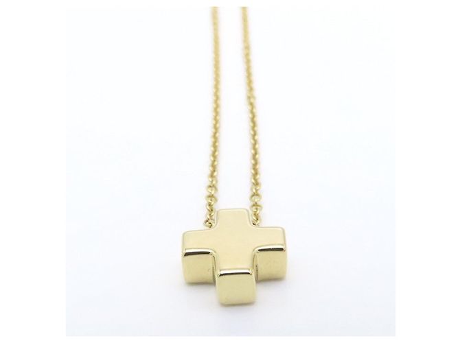 Autre Marque Collier Tiffany Roman Cross en or jaune 18K - vue 3