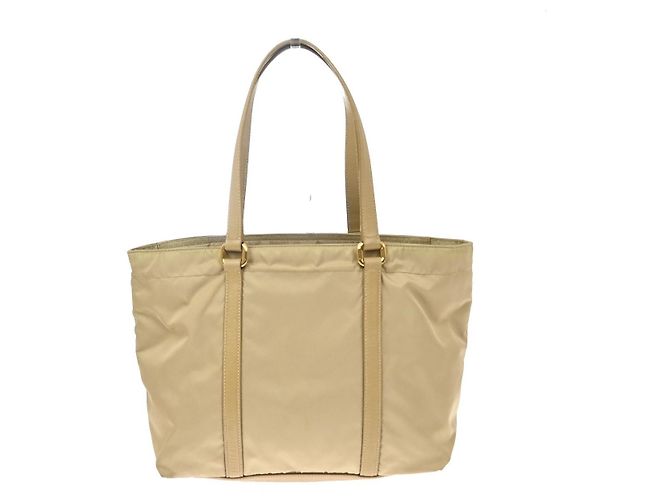 Prada Re-Edition 1978 Pocket Re-Nylon in pelle Saffiano Medium Beige - vista 2