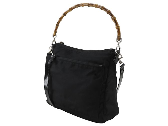 Gucci Sherry bamboo Nylon Noir - vue 2