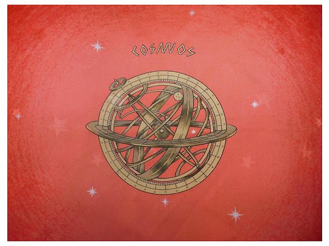 Hermès Carré di seta Cosmos Bianco Rosso D'oro - vista 8