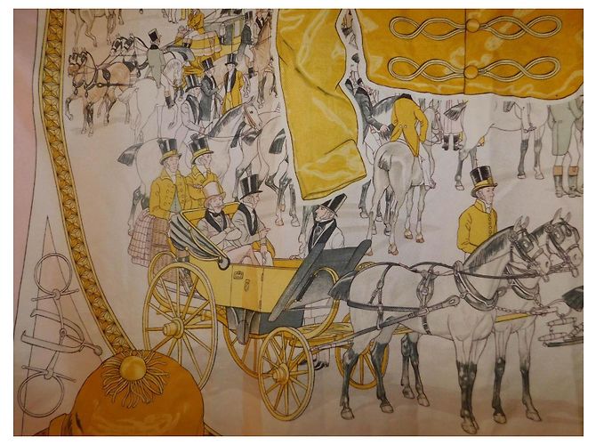 Hermès Carré in seta "On Epsom Downs 1836" - vista 15