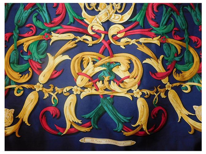 Hermès "Le Mors à la Connétable" silk square - view 9