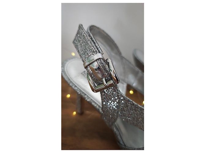 Sandali con tacco Michael Kors argento glitter - vista 4