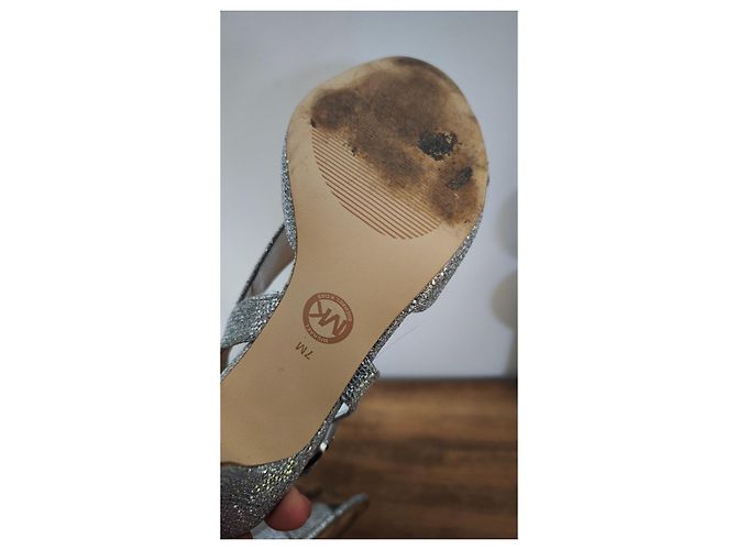 Sandali con tacco Michael Kors argento glitter - vista 7