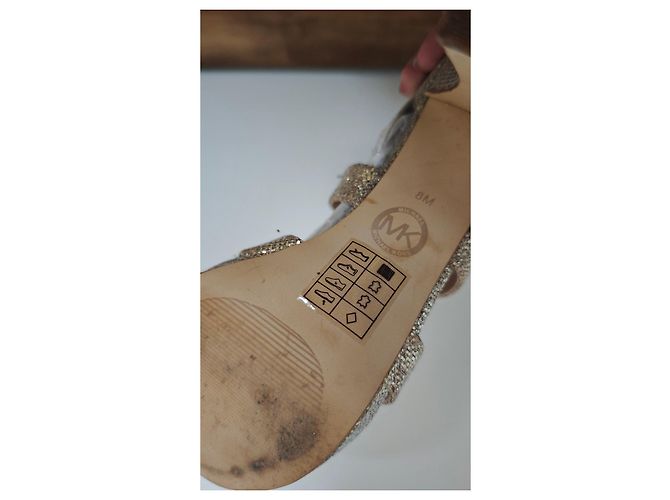 Sandali con tacco Michael Kors dorati glitterati - vista 8