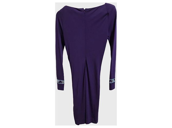 Vestido Leonard Morado de Viscosa Talla L Púrpura - vista 4