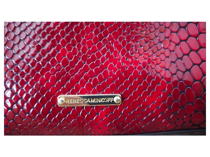 Borsa a tracolla Rebecca Minkoff in pelle rossa effetto serpente - vista 2