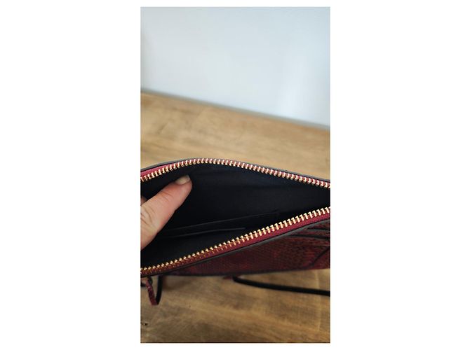 Borsa a tracolla Rebecca Minkoff in pelle rossa effetto serpente - vista 5