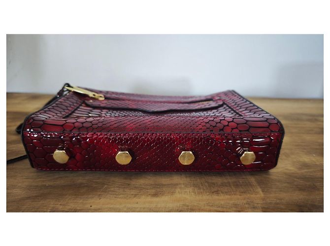 Borsa a tracolla Rebecca Minkoff in pelle rossa effetto serpente - vista 9