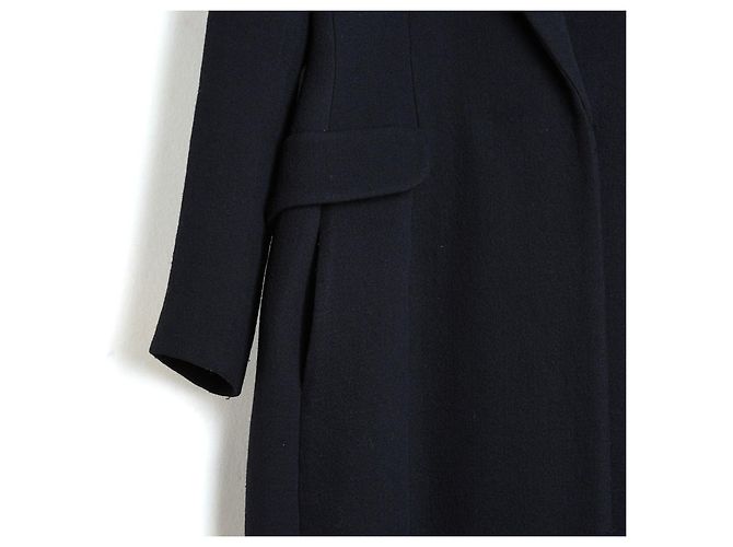 Abrigo Bar Christian Dior Crepe de Lana Negro - vista 4