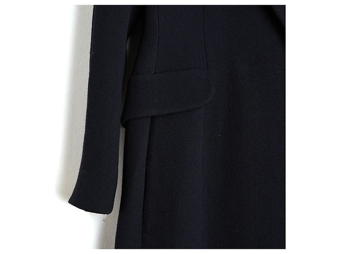 Abrigo Bar Christian Dior Crepe de Lana Negro - vista 6