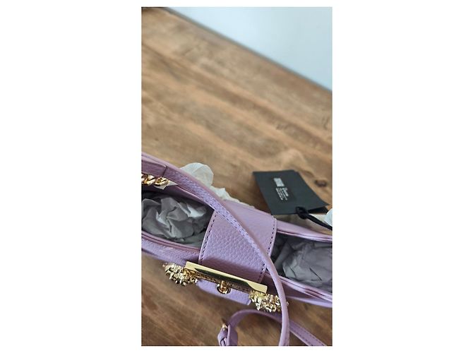 Borsa a tracolla Versace Jeans Couture in pelle lavanda - vista 15