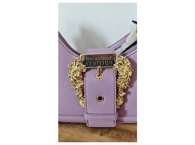 Borsa a tracolla Versace Jeans Couture in pelle lavanda - vista 2