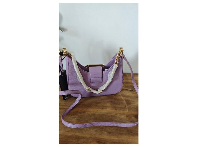 Borsa a tracolla Versace Jeans Couture in pelle lavanda - vista 4