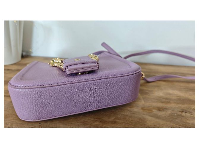 Borsa a tracolla Versace Jeans Couture in pelle lavanda - vista 6