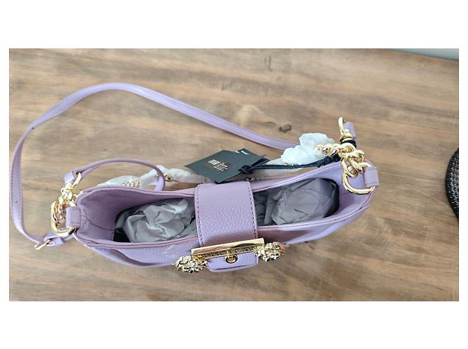 Borsa a tracolla Versace Jeans Couture in pelle lavanda - vista 7