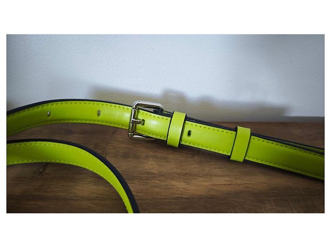 Karl Lagerfeld K/Saddle Small shoulder bag in lime green leather - view 6