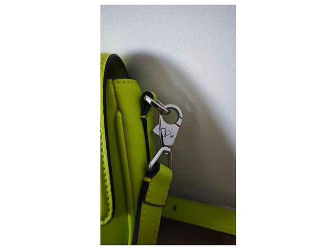 Karl Lagerfeld K/Saddle Small shoulder bag in lime green leather - view 8