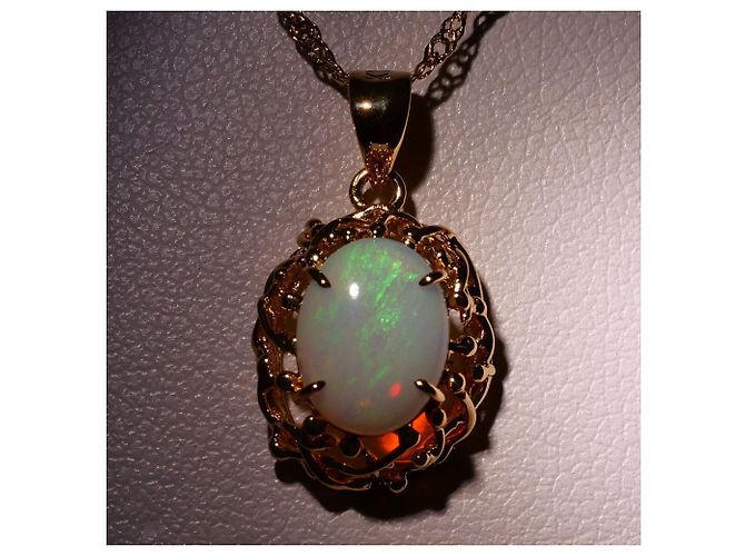 Autre Marque Collana in oro giallo 18K con opale - vista 2