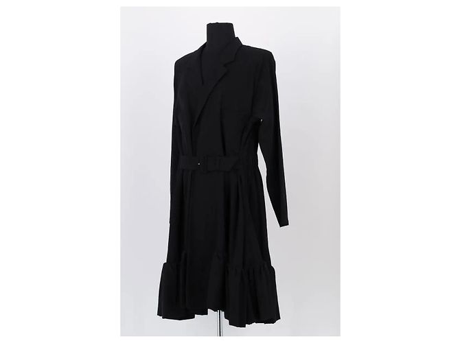 Yohji Yamamoto Wollkleid Schwarz - Ansicht 2