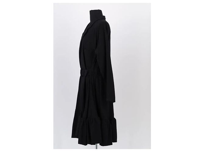 Yohji Yamamoto Wollkleid Schwarz - Ansicht 3