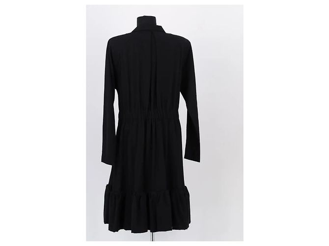 Yohji Yamamoto Wollkleid Schwarz - Ansicht 4