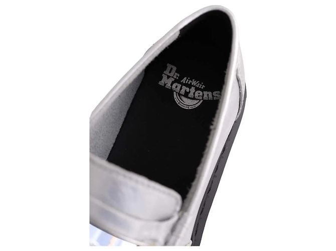 Mocassini Dr. Martens in pelle argento - vista 5