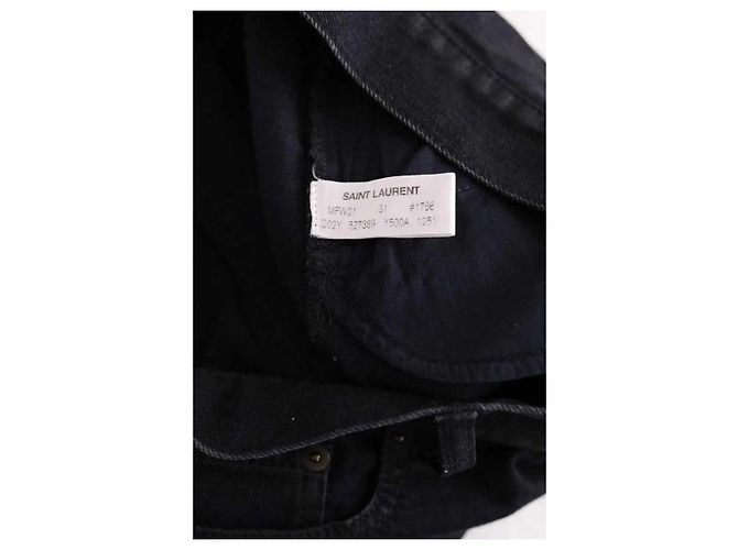 Autre Marque Vaqueros rectos negros Saint Laurent - vista 6