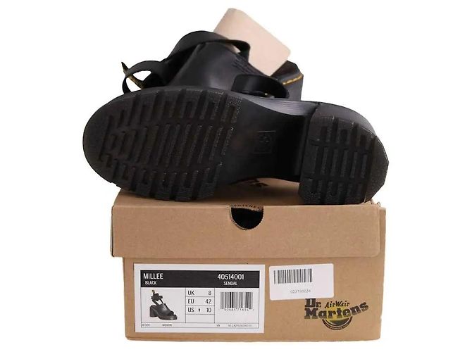 Mules Dr. Martens in pelle nera Nero - vista 6