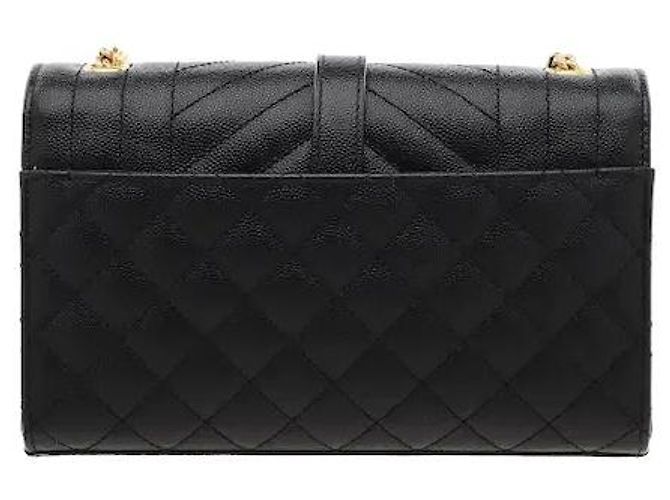 Autre Marque Una borsa a tracolla Envelope caratterizzata da una silhouette tridimensionale che combina diamanti e cuciture trapuntate verticali con un sofisticato logo Cassandre. Realizzata in Grain de Poudre altamente resistente. - vista 2