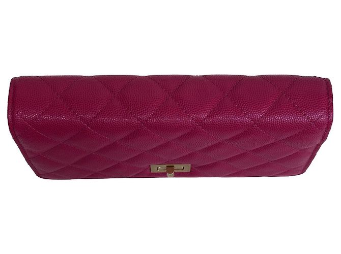 Chanel Wallet on Chain WOC Rosa Raspberry Caviar Leder Goldfarbene Details - Ansicht 9