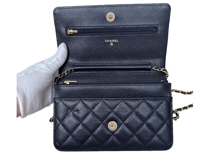 Chanel Wallet on Chain WOC Caviar Negro - vista 11