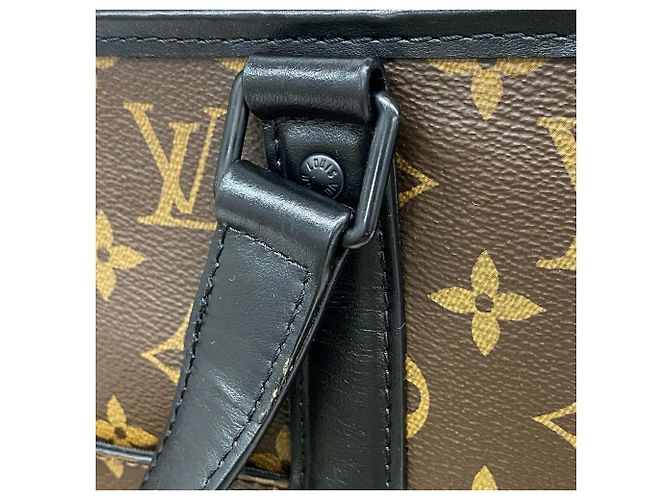 Louis Vuitton Monogram Macassar Weekend Tote PM Marron - vue 9