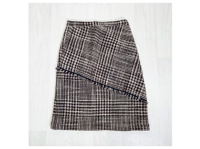 Missoni Brauner Wollrock mit Glen-Check - Ansicht 10