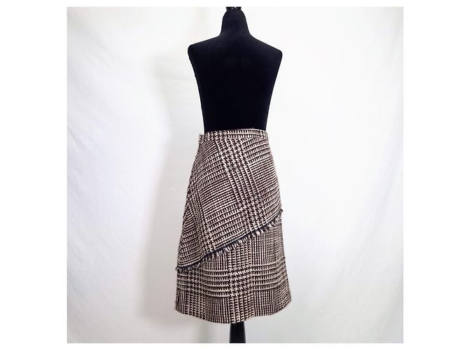 Missoni Brauner Wollrock mit Glen-Check - Ansicht 2