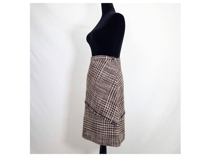 Missoni Brauner Wollrock mit Glen-Check - Ansicht 4