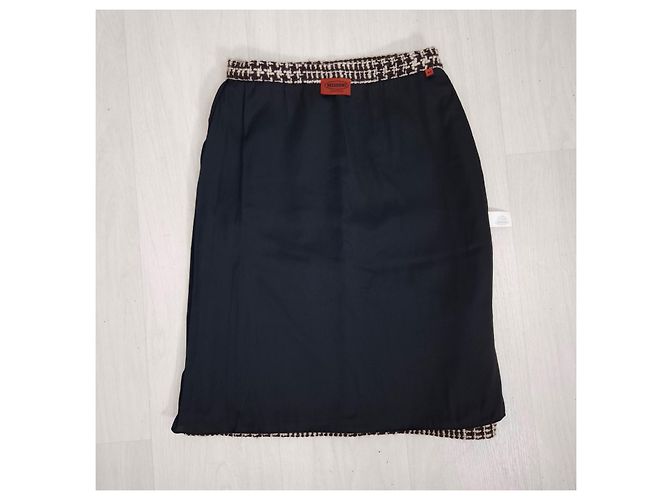 Missoni Brauner Wollrock mit Glen-Check - Ansicht 5