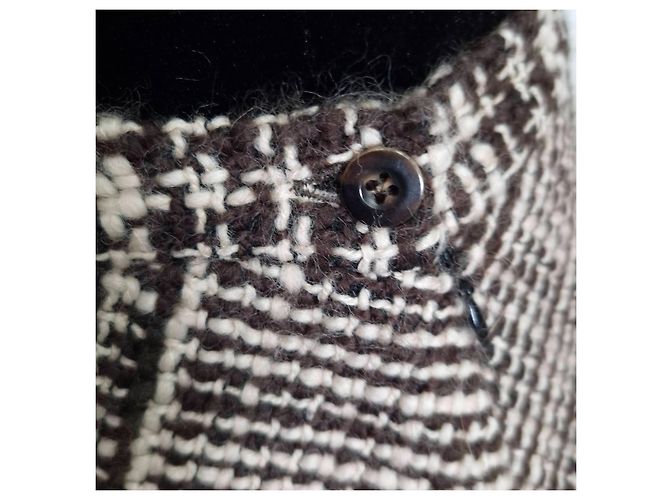 Missoni Brauner Wollrock mit Glen-Check - Ansicht 8