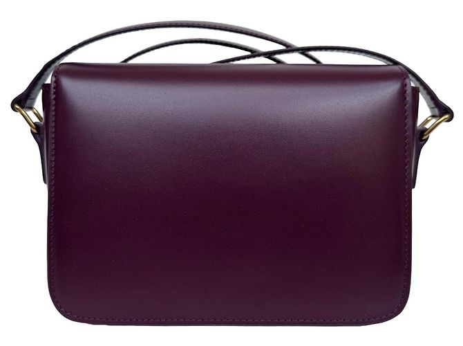 Céline Celine Triomphe Schultertasche Burgund - Ansicht 12